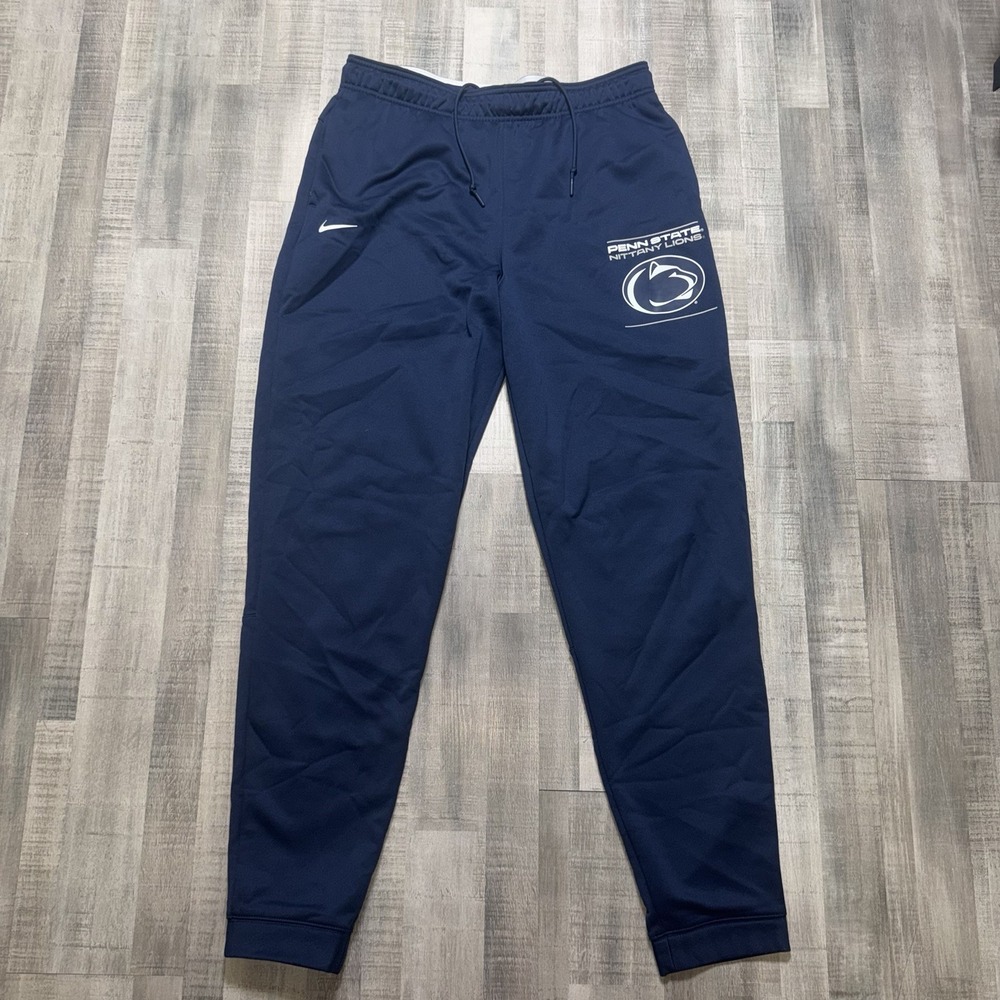 Nike Penn State Nittany Lions Hockey Mens Large Blue Warm Up Jogger Sweatpants